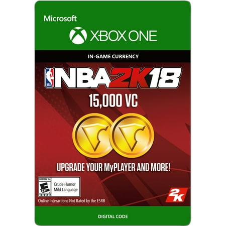 NBA 2K18 15,000 VC (Digital Download), 2K, Xbox One, (Best Way To Get Vc 2k18)