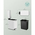 thumbnail image 7 of Bathroom Trash Can, 1.3 Gallon Small Trash Bin with Lid, Slim for Small Spaces, Stainless Steel Garbage Can, Soft Close, 7 of 7
