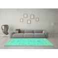 thumbnail image 3 of Ahgly Company Indoor Square Persian Turquoise Blue Traditional Area Rugs, 5' Square, 3 of 4