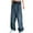Blue-05, variant on REALiKUN Women's Baggy Boyfriend Jeans Dark Wash Vintage Pants Street Fashion Wide Leg Denim Pants