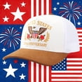 thumbnail image 5 of vigerkar 250 Anniversary USA Hat Embroidered Patriotics Eagle Trucker Cap 250th Anniversary Mesh-Back Cap for Men Women (White, One Size）, 5 of 9