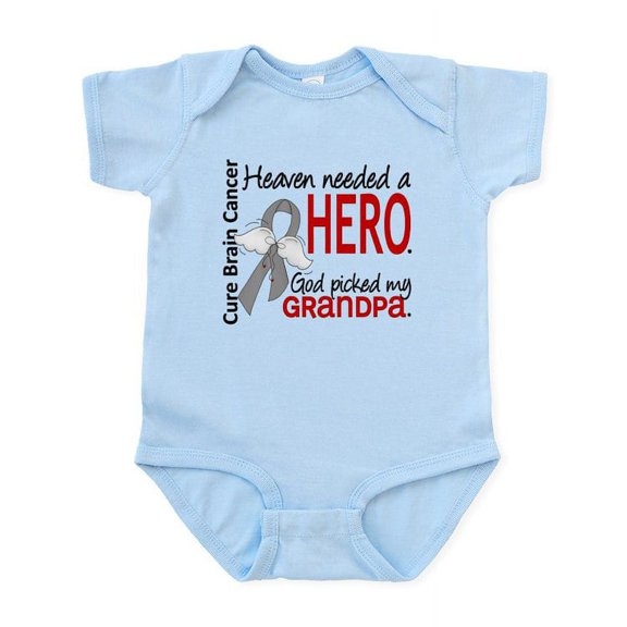 CafePress - Brain Cancer Heaven Needed Hero 1. Infant Bodysuit - Baby Light Bodysuit, Size Newborn - 24 Months