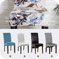 thumbnail image 6 of Large Chair Covers for Dining Chairs Set of 4,Blooming Flowers Stretch Dining Room Chair Cover Kitchen Parsons Chair Slipcovers (Pack of 4, Blooming Flowers), 6 of 6