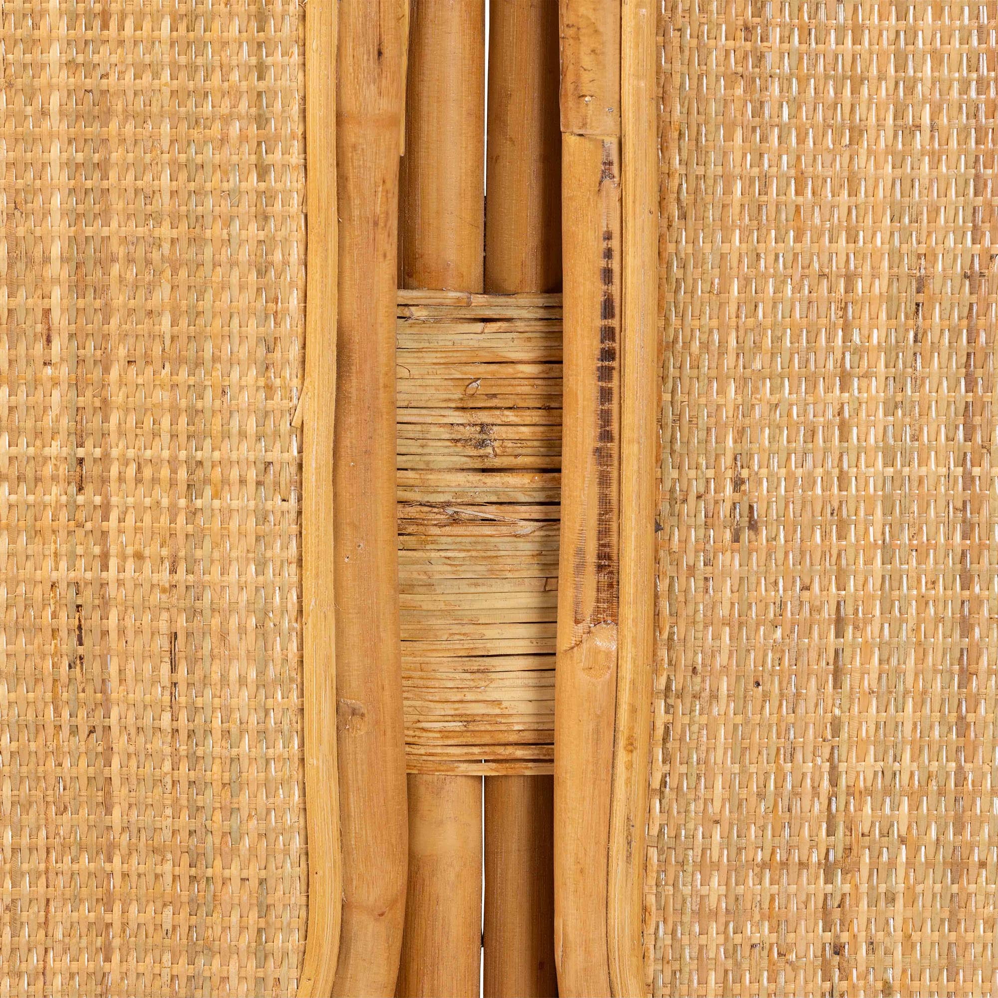 bali & pari Gowan Rattan BOHO Headboard, King Size, Natural Brown