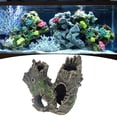 thumbnail image 2 of Aquarium Decorations, Simulation Aquarium Tree Stump Hole Resin Crafts Vivid Landscape for Garden Decoration, 2 of 9
