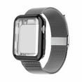 thumbnail image 1 of ALMNVO Compatible with Apple Watch Band 38mm Milanese Band with Screen Protector Case for Series 3,2,1,space gray, 1 of 7