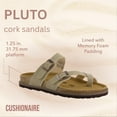 thumbnail image 6 of Cushionaire Pluto Cork Footbed Summer Sandals for Women 2025 Comfortable Slides with Adjustable Buckles, Toe Loop & Stitched Design – Stylish Slip On Women Footwear, 6 of 19