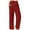 Wine, variant on Summer Women’s Pants Plus Size Solid Color Elastic Waist Wide-Leg Ankle-Length Pants Women Fashion Casual Loose Lounge Slacks With Pocket S-XXL