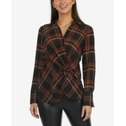 Laundry By Shelli Segal Women's Front Knot Blouse Red Size Large