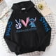 thumbnail image 4 of Sudaderas con capucha de Lilo Stitch de Disney para hombre y mujer, sudadera Harajuku de Anime, ropa de calle gótica Y2k de dibujos animados, Sudadera con capucha de Manga de los años 2000 para mujer, 4 of 5