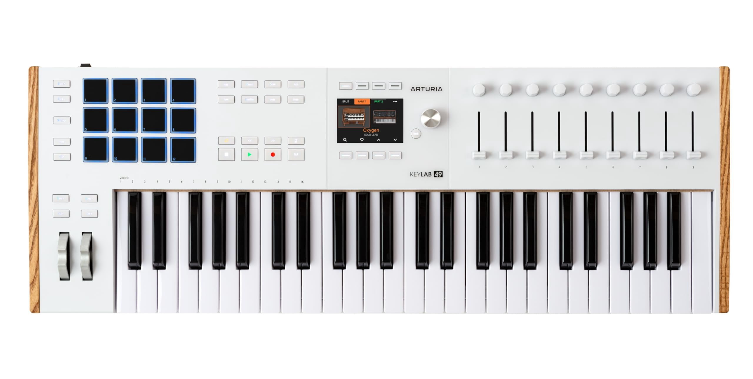 Arturia KeyLab 61 Mk3 61-Key USB MIDI Controller Keyboard, White 