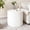 White, variant on YWEN 17.71" White Round Coffee Table, Drum Coffee Table with Sintered Stone Tabletop and Fluted PU Leather Covered and Stable Base, Circle Cocktail Tea Table for Living Room