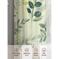 thumbnail image 6 of Green Blue Leaves Sheer Curtains 108 Inch Length 2 Panels Set Window Treatments, Summer Botanical Farmhouse Watercolor Leaf Rod Pocket Semi Curtains for Living Room/Bedroom/Kitchen, 104"W x 108"L, 6 of 7