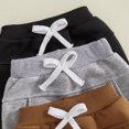thumbnail image 6 of Okbabeha 3 Pack Baby Boy Pants Toddler Sweatpants Athletic Solid Color Elastic Waist Joggers Leggings, 6 of 7