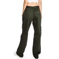 thumbnail image 7 of Revolt PLUS SIZE Women's Juniors Baggy Straight Leg Carpenter Cargo Pants (Khaki, 18 Plus), 7 of 7