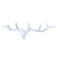 thumbnail image 2 of Handcrafted Model Ships k-9340-w 5 x 2 x 15 in. Whitewashed Cast Iron Large Deer Head Antlers Decorative Metal Wall Hooks, 2 of 2