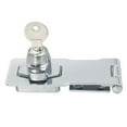 thumbnail image 1 of HLONK Twist Knob Keyed Locking Hasp Padlock Set for Cabinets Security Door Van Lock, 1 of 20
