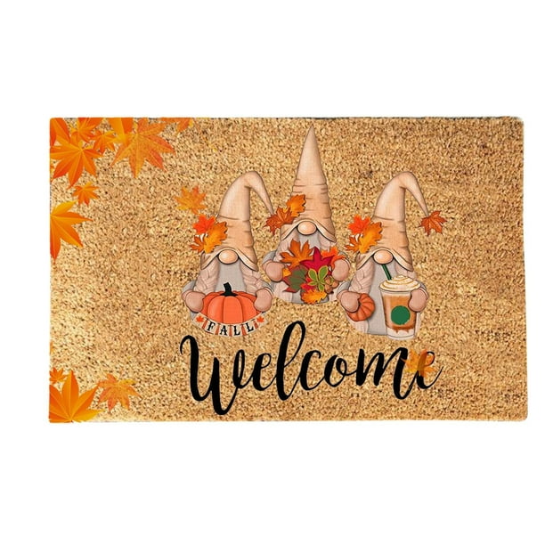 Alfombras de Puerta Al Aire Libre sin Rostro Muñeca Carta Alfombra de Acción de Gracias Alfombra de Puerta de Acción de Gracias 40x60cm