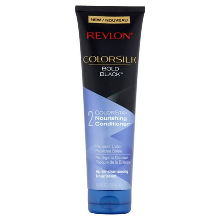 Revlon ColorSilk Bold Black 2 ColorStay Nourishing Conditioner, 8.45 fl (Best Conditioner For Red Color Treated Hair)