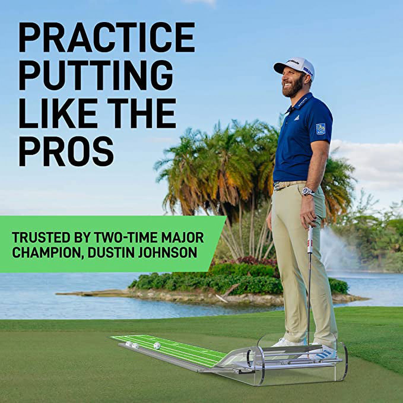 Perfect Practice Golf Putting Mat Acrylic Edition, 9.6', Crystal Velvet Trueroll Technology - image 2 of 11