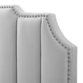 thumbnail image 3 of Headboard, Full Queen Size, Velvet, Light Grey Gray, Modern Contemporary Urban Design, Bedroom Master Guest Suite, 3 of 10