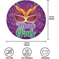 thumbnail image 2 of SKYSONIC Mardi Gras Round Placemats for Dining Table Non-Slip Heat-Resistant Polyester Table Mats Set of 6 Washable Table Mats for Kitchen Dining Table Decoration, 2 of 5