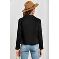 thumbnail image 3 of Women's Faux Suede Jackets Fall Clothes Long Sleeve Open Front Cropped Coat Outwear, 3 of 7