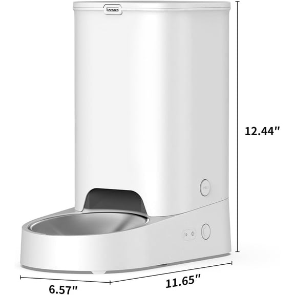 3L Automatic Cat & Dog Feeder – 2.4G WiFi App-Controlled Pet Food Dispenser, Triple Fresh-Lock System, 1–10 Meals/Day, Scheduled Feeding, Food Shortage Alert