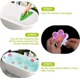 thumbnail image 4 of Paquete de 10 pegatinas antideslizantes de flores para bañera y ducha, pegatinas resistentes al agua con pegatinas impermeables y antideslizantes de colores extra, 4 of 5