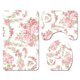 thumbnail image 2 of Juego de alfombrillas de baño, estampado de rosas, alfombrilla impermeable para asiento de inodoro, cortina de ducha para baño, resultados impresionantes, 2 of 9