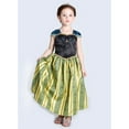 thumbnail image 4 of HAWEE Robe de Costume de Princesse Anna, Robe de Soirée de Luxe Verte Reine des Neiges Princesse, Déguisement pour Filles, 4 of 7