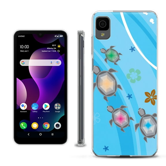 Slim-Fit Gel TPU Phone Case for TCL 30Z / 30 Z / 30 LE, by OneToughShield ® - Happy Turtle