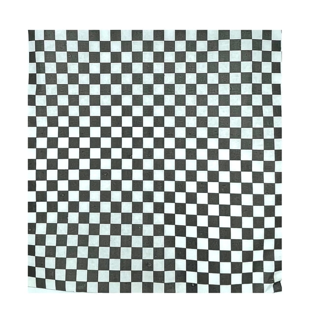 14" x 14" Grease Proof Paper - Black Gingham | 1000/case