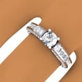 thumbnail image 3 of Dazzlingrock Collection 1.75 Carat (ctw) 14K Round & Princess Cut Diamond Ladies Solitaire With Accents Bridal Engagement Ring 1 3/4 CT, White Gold, Size 9, 3 of 3