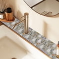 thumbnail image 2 of Yayeee Faucet Mat for Kitchen Sink 30" Diatomite Long Splash Guard Pad, Gray Floral Ghost, 2 of 7