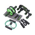 thumbnail image 4 of Lipstore 7 Piece Ab Workout Roller Wheel Kit Complete Accessory Fitness Equipment Set Green, 4 of 8