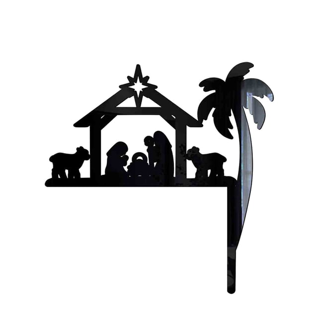 Christmas Nativity Acrylic Mirror Sticker Home Decoration Wall Decal