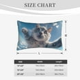 thumbnail image 3 of Plush Throw Pillow Covers, Skydiving Cat Fisheye View Pillow Cases with Invisible Zipper, Breathable Microfiber Pillow Cases Standard Size for Sleeping Bedroom Sofa Living Room 16x24, 3 of 5