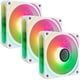 thumbnail image 1 of (White)RGB Fans 120mm PWM Fans 3 Pack PC argb Fans, HA-120 pc pwm RGB Fans with 12v 4pin pwm and 5v 3pin argb Plug, Infinity Mirror ARGB Addressable L, 1 of 4