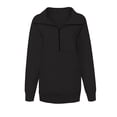 thumbnail image 5 of Abcnature Women Fall Winter Pullover V-Neck Zipper Long Sleeve Sweatshirts Casual Ladies Sweatshirts Pullovers Shirts Tops Sweaters for Women Black L, 5 of 6