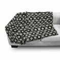 thumbnail image 3 of Geometric Soft Flannel Fleece Blanket, Symmetric Pattern Big and Small Hexagon Forms Modern Style Abstract Design, Cozy Plush for Indoor and Outdoor Use, 60" x 80", Black and Beige, by Ambesonne, 3 of 6
