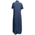 thumbnail image 3 of UPPADA Denim Long Dress for Women, Women's Button Pockets Maxi Denim Dresses Summer Casual Loose Short Sleeve Long Dress, 3 of 4
