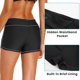 thumbnail image 4 of Dnzceghtig Traje de baño para mujer con control de barriga en la parte inferior, pantalones cortos de natación sólidos, 4 of 5