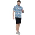 thumbnail image 6 of LA LEELA Men's Hawaiian Shirts Short Sleeve Button Down Shirt Men's Hawaii Shirts Boho Vacation Summer Beach Shirts for Men S Water Surf, Blue, 6 of 6
