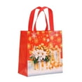 thumbnail image 1 of Adornos navideños, adornos navideños, regalos navideños. Bolso de mano negro navideño, bolsa de compras no tejida, regalo navideño, bolsa de embalaje para regalo. Bolsos no tejidos., 1 of 5