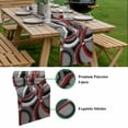 thumbnail image 5 of Grey Geometric Table Runner - 72 Inch Long, Kitchen Dining Table Runner Dresser Scarves, Modern Abstract Black White Red Striped Farmhouse Decor for Coffee Tables Wedding Party Banquet, 5 of 8