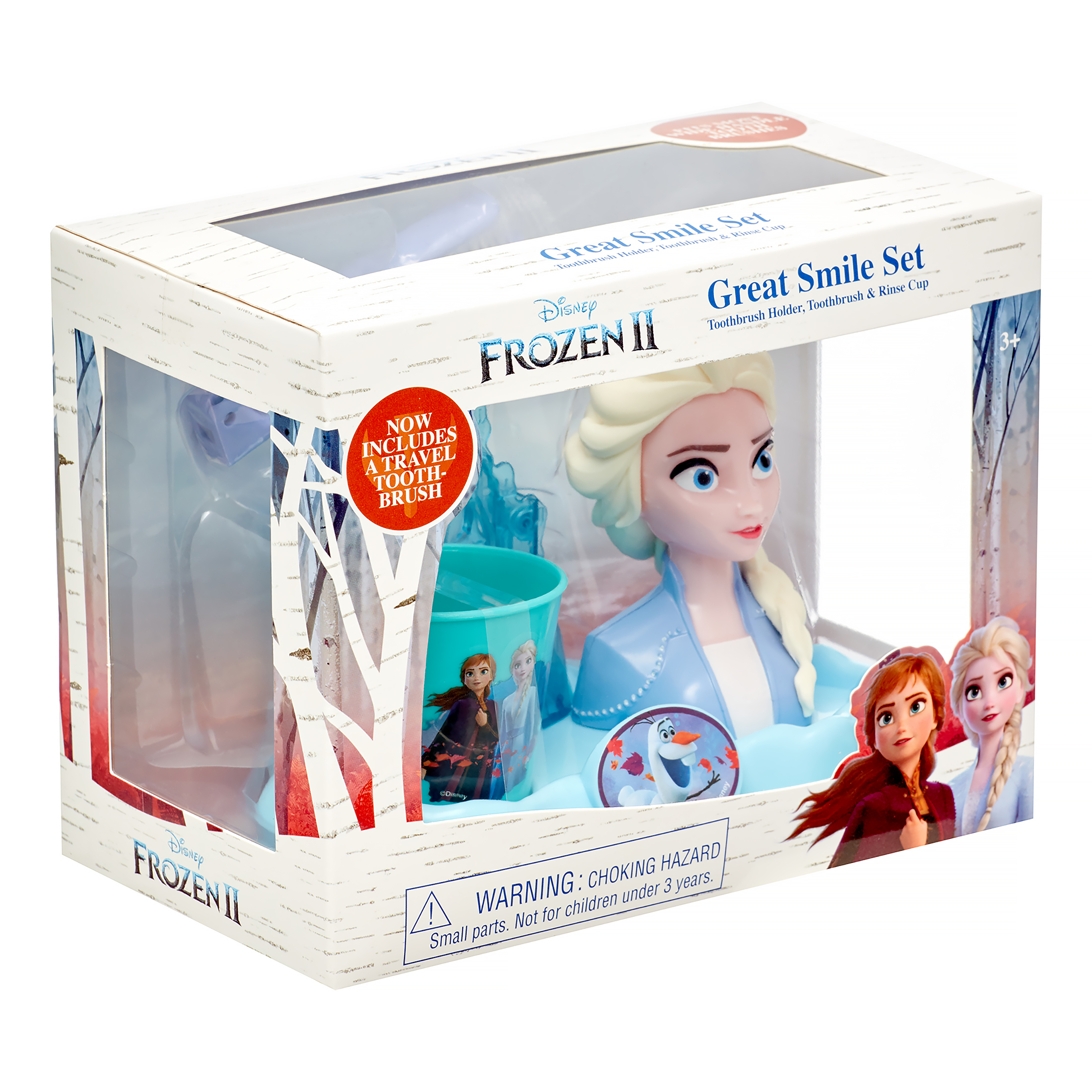 Disney Frozen II 3-Piece Great Smile Elsa Toothbrush and Holder Set - image 2 of 6