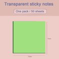 thumbnail image 1 of Ensemble de Notes Adhésives Transparentes 50 Feuilles Bloc-Notes Imperméable Autocollants pour Papeterie École Bureau, 1 of 7