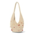 thumbnail image 3 of No Boundaries Festival Crochet Hobo Bag, Natural Beaded Fruit, Women's, 3 of 4
