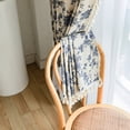 thumbnail image 3 of UU&T Vintage Floral Curtains for Living Room, Semi-Blackout Farmhouse Linen Curtains with Tassels Set of 2 Panels, 52" x 84", 3 of 7